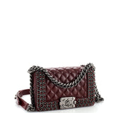 Chained Boy Flap Bag Quilted Glazed Calfskin Small