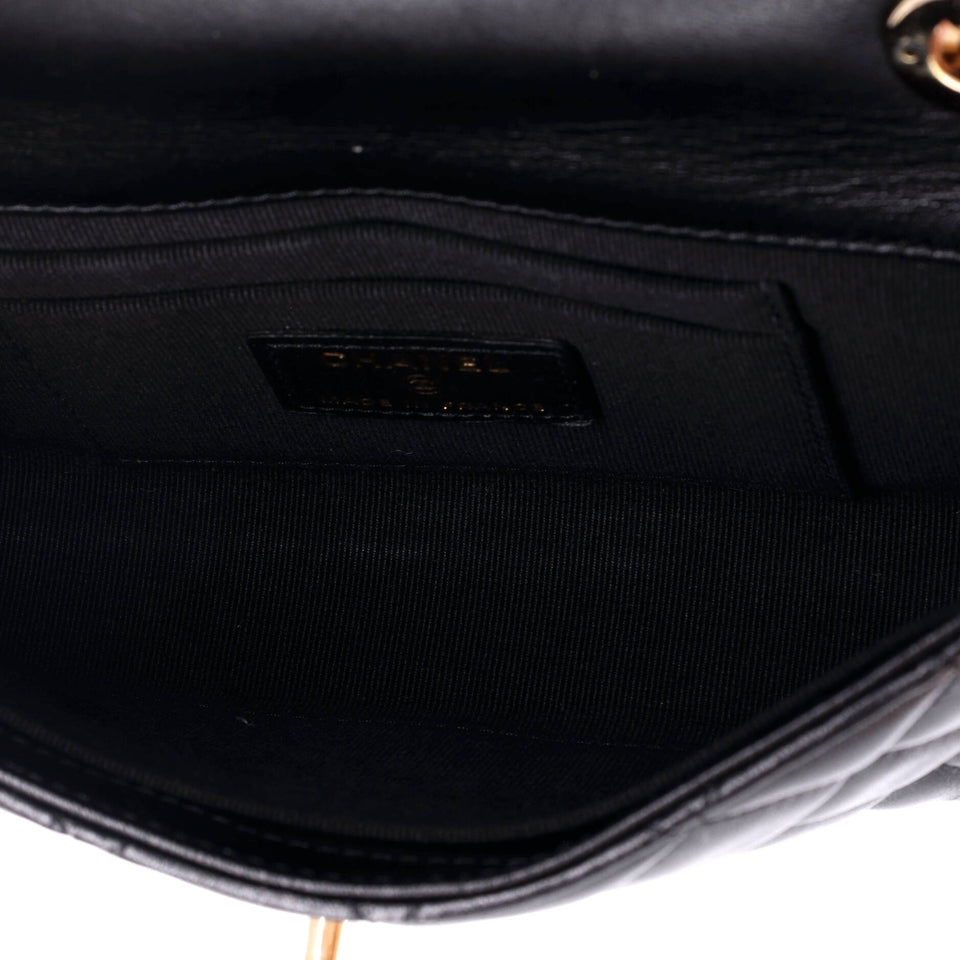 Trendy Chain CC Wallet on Chain Quilted Lambskin