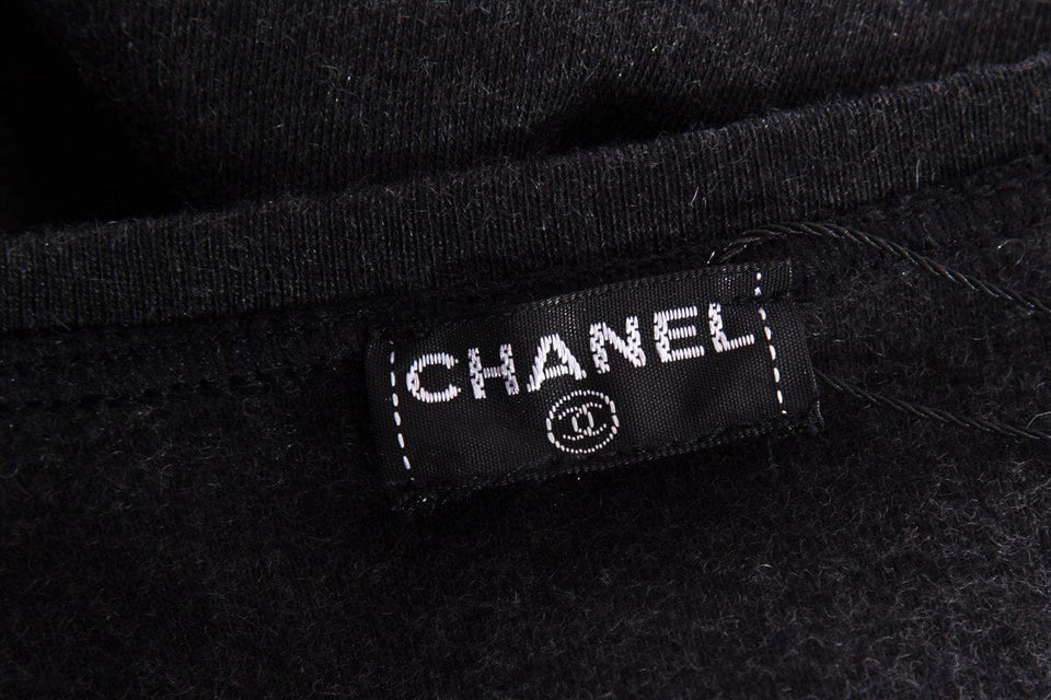 Chanel Charcoal Cotton & Cashmere Athletic Set SZ 38