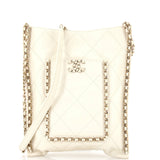 Flat Shopping Bag Quilted Calfskin Small