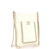 Flat Shopping Bag Quilted Calfskin Small