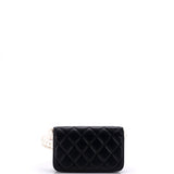Pearl Strap Clutch with Chain Quilted Calfskin