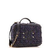 Filigree Vanity Case Quilted Tweed with Snakeskin Medium