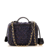 Filigree Vanity Case Quilted Tweed with Snakeskin Medium