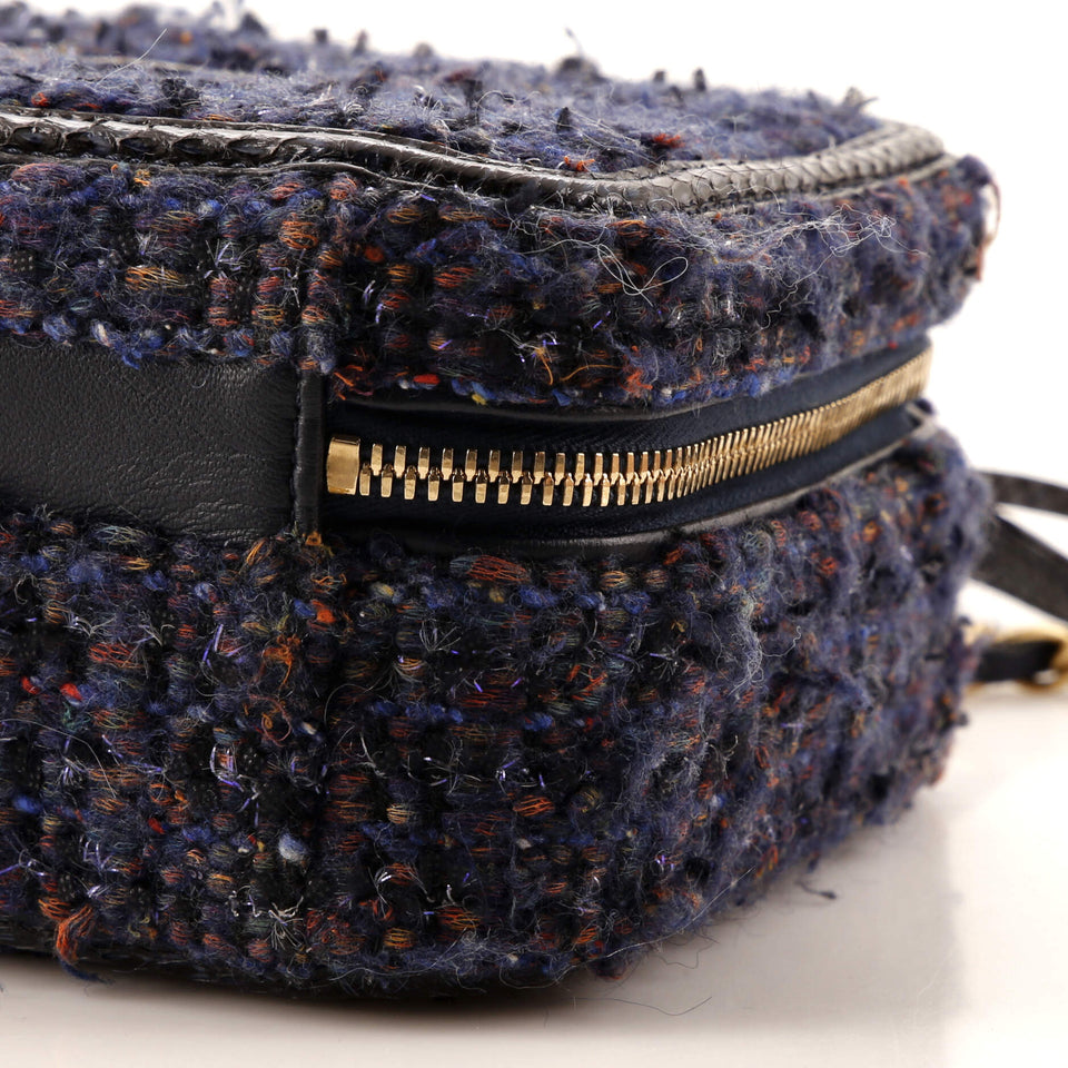 Filigree Vanity Case Quilted Tweed with Snakeskin Medium