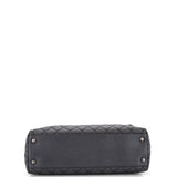 Coco Top Handle Bag Quilted Caviar with Lizard Medium