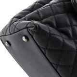 Coco Top Handle Bag Quilted Caviar with Lizard Medium