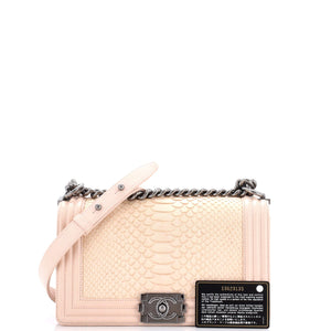 Boy Flap Bag Python Old Medium