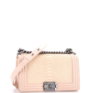 Boy Flap Bag Python Old Medium