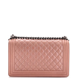 Boy Flap Bag Quilted Metallic Calfskin New Medium