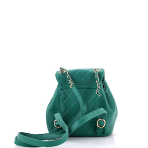 Duma Drawstring Backpack Quilted Leather Small