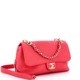 City Walk Flap Bag Quilted Caviar Medium