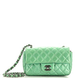 Classic Single Flap Bag Quilted Patent Mini