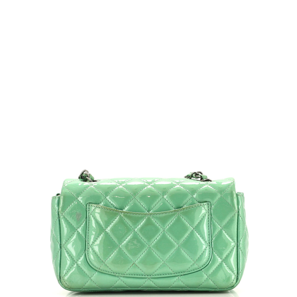 Classic Single Flap Bag Quilted Patent Mini