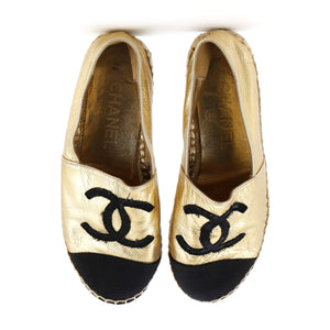 Women's CC Cap Toe Espadrilles Leather