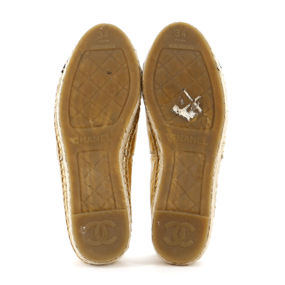 Women's CC Cap Toe Espadrilles Leather