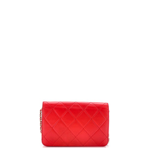 Golden Class Wallet on Chain Quilted Lambskin