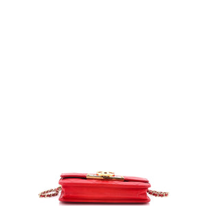 Golden Class Wallet on Chain Quilted Lambskin