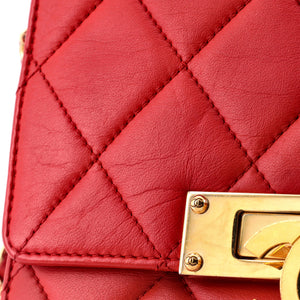 Golden Class Wallet on Chain Quilted Lambskin