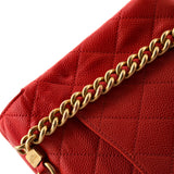 Chic Affinity Top Handle Bag Stitched Caviar Small