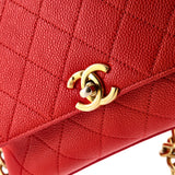 Chic Affinity Top Handle Bag Stitched Caviar Small