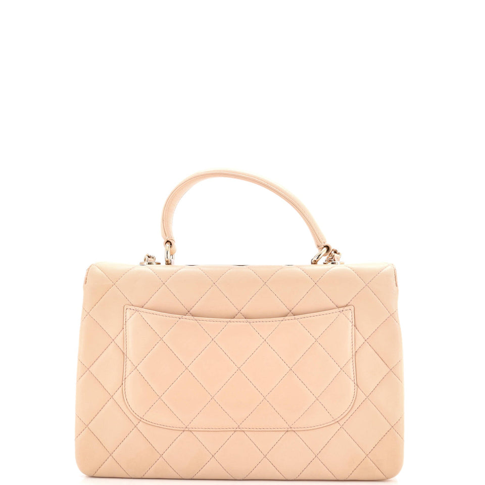 Trendy CC Top Handle Bag Quilted Lambskin Medium