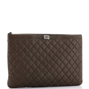Boy O Case Clutch Quilted Caviar Large