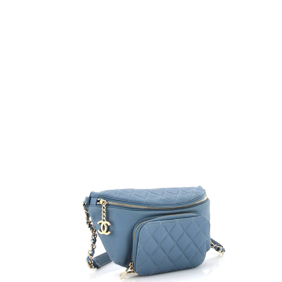 Business Affinity Waist Bag Quilted Caviar Small