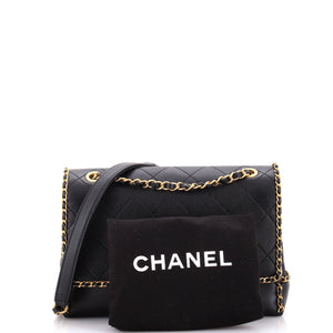 Chain All Over Flap Bag Stitched Calfskin Medium