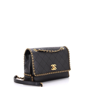 Chain All Over Flap Bag Stitched Calfskin Medium