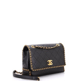 Chain All Over Flap Bag Stitched Calfskin Medium