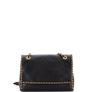 Chain All Over Flap Bag Stitched Calfskin Medium