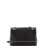 Chain All Over Flap Bag Stitched Calfskin Medium