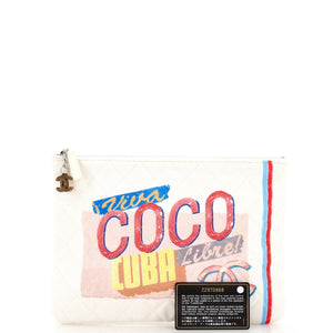 Coco Cuba Pouch Quilted Printed Canvas Small