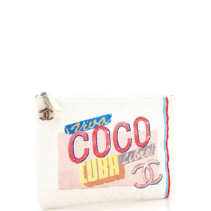 Coco Cuba Pouch Quilted Printed Canvas Small
