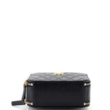 Pick Me Up Logo Handle Vanity Case Quilted Caviar Small