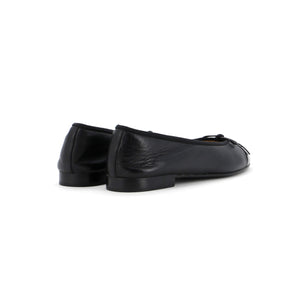 Women's CC Cap Toe Bow Ballerina Flats Leather and Patent