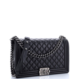 Boy Flap Bag Quilted Lambskin Old Medium