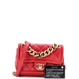 Linked In CC Chain Flap Bag Quilted Lambskin Small
