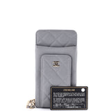 O Phone Holder Crossbody Bag Quilted Caviar