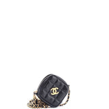 Diamond Coin Purse with Chain Quilted Caviar