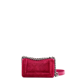 Boy Flap Bag Quilted Velvet Small