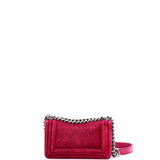 Boy Flap Bag Quilted Velvet Small