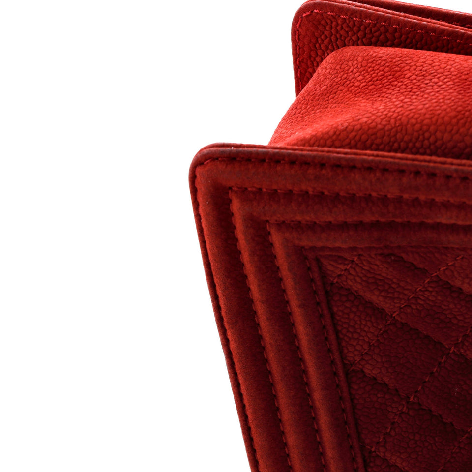 Boy Flap Bag Quilted Matte Caviar Old Medium