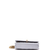 Crystal Logo Top Handle Wallet on Chain Quilted Lambskin