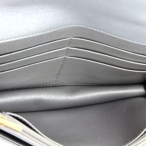 Crystal Logo Top Handle Wallet on Chain Quilted Lambskin