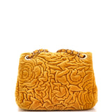 Square Classic Single Flap Bag Camellia Velvet Mini