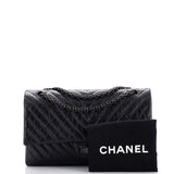 So Black Reissue 2.55 Flap Bag Chevron Aged Calfskin 226