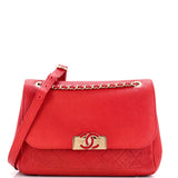 Data Center Back Pocket Flap Bag Caviar Medium