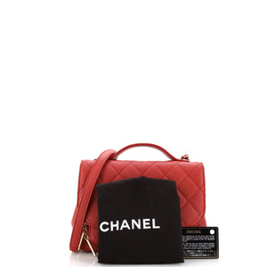 Business Affinity Flap Bag Quilted Caviar Small